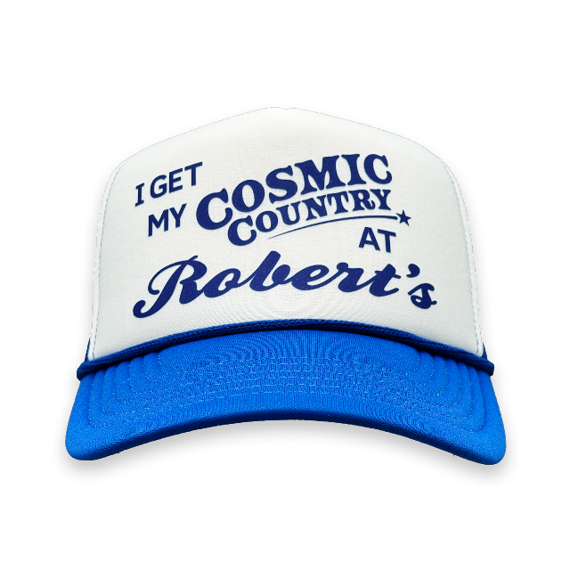 I Get My Cosmic Country At Robert’s Trucker Hat - Ryman — Blue