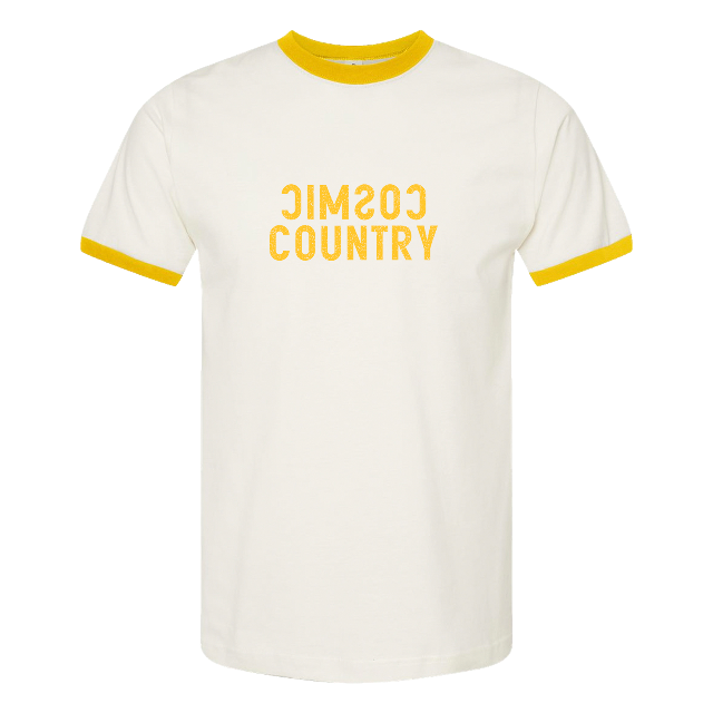 Cosmic Country 2026 Reflected Ringer Tee — Mellow Yellow
